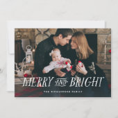 素朴ヴィンテージタイポグラフィ(写真あり) |クリスマス シーズンカード (正面)