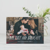 素朴ヴィンテージタイポグラフィ(写真あり) |クリスマス シーズンカード (スタンド正面)