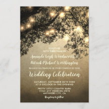 素朴ヴィンテージツリーブランチ結婚式招待状