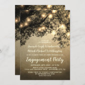 素朴ヴィンテージツリー婚約パーティ招待状 招待状 (正面/裏面)