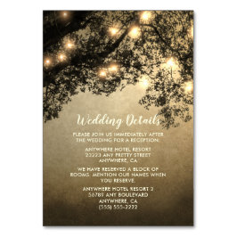 素朴ヴィンテージツリー結婚ブランチの挿入カード テーブルナンバー