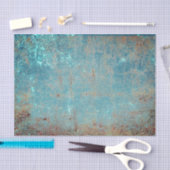 素朴ヴィンテージティール(緑がかった色)茶テクスグランジチャ 薄葉紙 (クラフト)