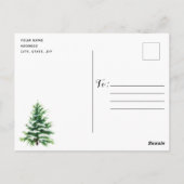 素朴ヴィンテージトラッククリスマスパーティの招待状 ポストカード (裏面)