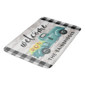 素朴ヴィンテージトラックバッファローチェックファミリ名Do バスマット (アングル)