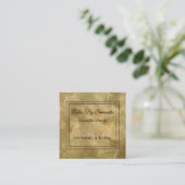 素朴ヴィンテージバックグラウンド拡張機能美しい スクエア名刺 (スタンド正面)