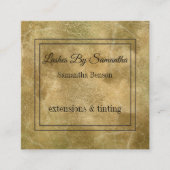 素朴ヴィンテージバックグラウンド拡張機能美しい スクエア名刺 (正面)