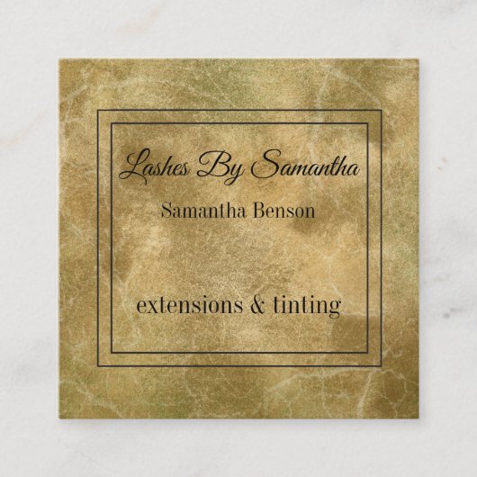 素朴ヴィンテージバックグラウンド拡張機能美しい スクエア名刺 (正面)