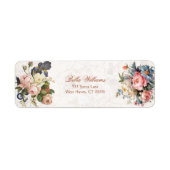 素朴ヴィンテージバラとアイリス ラベル (正面)