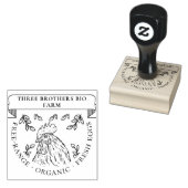 素朴ヴィンテージパーソナライズされたエッグカートンカスタムファーム ラバースタンプ (押印)