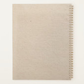 素朴ヴィンテージパーソナライズされた紙 プランナー手帳 (裏面)