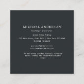 素朴ヴィンテージビーシンプルハニー白黒カートン スクエア名刺 (裏面)