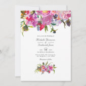 素朴ヴィンテージピンクペニーQRコードRSVP結婚's 招待状 (正面)