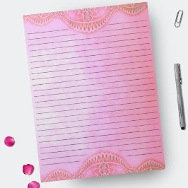 素朴ヴィンテージピンク動揺しての文房具 ノートパッド