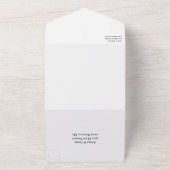 素朴ヴィンテージフォント結婚写真 オールインワン招待状 (外側)