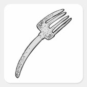 素朴ヴィンテージフォークレトロ刃物 スクエアシール (正面)
