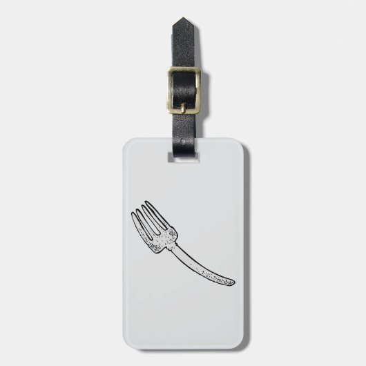 素朴ヴィンテージフォークレトロ刃物 ラゲッジタグ (正面縦)