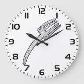 素朴ヴィンテージフォークレトロ刃物 ラージ壁時計 (正面)