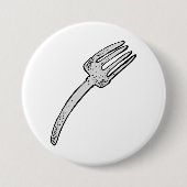 素朴ヴィンテージフォークレトロ刃物 缶バッジ (正面)
