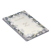 素朴ヴィンテージフラワーフローラ結婚ズゲストブック ノートブック (右側)