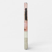 素朴ヴィンテージフラワ自然ーピンク金ゴールドグレー渦 Case-Mate iPhoneケース (裏面/左)