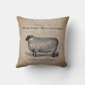 素朴ヴィンテージフランスの羊の熟成ムスリン クッション (裏面)