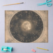 素朴ヴィンテージフルムーンシナデザイン 薄葉紙 (クラフト)