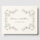 素朴ヴィンテージフローラフレ結婚ーム ゲストブック (正面)