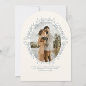 素朴ヴィンテージフローララインアートアー結婚チ 招待状 (裏面)