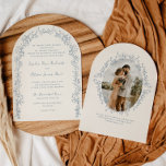 素朴ヴィンテージフローララインアートアー結婚チ 招待状<br><div class="desc">ヴィンテージの魅力結婚と素朴なエレガンスの繊細なバランスをカプセル化するように設計されたアーチ型の結婚式招待状であなたのお祝いを高める。この絶妙な招待は、永遠のデザインの芸術を鑑賞するカップルに最適であり、あなたの特別な日に魅惑的な紹介を提供する。招待のアーチユニークルシルエットは優雅でコンテンポラリー存在感を持ち、注目を集め、ゲストに大切なキープサケとして役立つ。繊細でほこ縁どの深い青い花や葉のヴィンテージのチャイノアイズリー芸術から作られた緻密なフローラ。このデザイン要素は、ヴィンテージの洗練と素朴な魅力のtouchを追加し、エレガンスで結婚あなたの詳細をフレーミング。美しい白い背景は清潔で魅力的なキャンバスで、全体的な美観を高め、複雑なフローラを美しく目立たせること縁どができる。招待状には手書きのフォントがお洒落含まれており、お客様の発表に個人的で親密なtouchを追加する。このタイポグラフィの選択は、素朴なヴィンテージテーマを補完し、暖かさと魅力であなたのゲストを招待。この招待のタイムレスなデザイン結婚は、国のお祝いから庭の問題まで、様々なテーマに最適でエレガント、洗練されたtouchを追加しながら、あらゆるスタイルを補完することを保証する。あなたの愛の物語の本質を反映し、あなたが思い描く特別な日を確実にユニークあなたの表現と詳細の選択であなたの招待をパーソナライズすることができる。裏側には、ヴィンテージフローラの装飾に合った楕円形の写真テンプレートや、ウェブサイト情報など、より多くの詳細の宇宙を以下に示しま結婚す。招待状あなたの愛する人を共有に私たちの埃っぽい青い素朴なヴィンテージchinoiserie結婚式招待状との統合の喜びで。愛、喜び、忘れられない思い出に満ちた結婚式の日に、この美しい招待を完璧な前奏曲にしよう。</div>