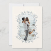 素朴ヴィンテージフローララインア結婚ート セーブザデート (裏面)