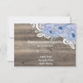 素朴ヴィンテージフローラ薄紫ブーケRSVP 招待状 (正面)