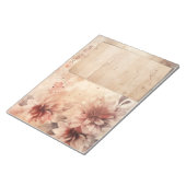 素朴ヴィンテージフローラ週間プランナー ノートパッド (アングル)