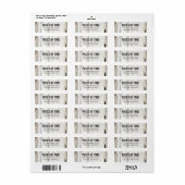 素朴ヴィンテージブックページライブラリ差出人住所 ラベル (フルシート)