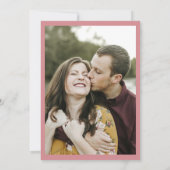 素朴ヴィンテージブルゴーニュ赤面フローラ結婚写真 招待状 (裏面)