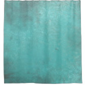 素朴ヴィンテージプリントターコイズ |シャワーカーテン シャワーカーテン (正面)