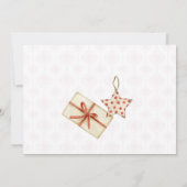 素朴ヴィンテージベビーおもちゃ及び衣服ベビーシャワー 招待状 (裏面)