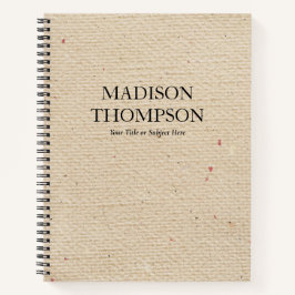 素朴ヴィンテージベージュモダン紙&オールドファッションド ノートブック