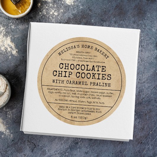 素朴ヴィンテージホームベーカリーコテージ法フードラベル ラウンドシール