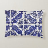 素朴ヴィンテージポルトガルのタイル模様 – Azulejo アクセントクッション (裏面)