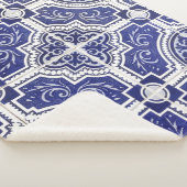 素朴ヴィンテージポルトガルのタイル模様 – Azulejo シェルパブランケット (3/4)