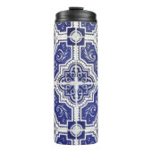 素朴ヴィンテージポルトガルのタイル模様 – Azulejo タンブラー (正面)