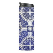 素朴ヴィンテージポルトガルのタイル模様 – Azulejo タンブラー (回転右)