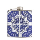 素朴ヴィンテージポルトガルのタイル模様 – Azulejo フラスク (正面)