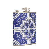 素朴ヴィンテージポルトガルのタイル模様 – Azulejo フラスク (右)