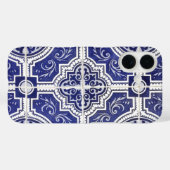 素朴ヴィンテージポルトガルのタイル模様 – Azulejo Case-Mate iPhoneケース (裏面 (横))
