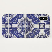 素朴ヴィンテージポルトガルのタイル模様 – Azulejo Case-Mate iPhoneケース (裏面(横))