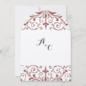 素朴ヴィンテージマ結婚ルサラのアーチ形 招待状 (正面)