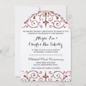 素朴ヴィンテージマ結婚ルサラのアーチ形 招待状 (裏面)