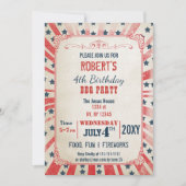 素朴ヴィンテージメモリアルデーパーティの招待状 招待状 (正面)