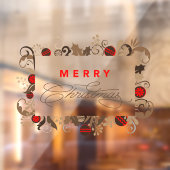 素朴ヴィンテージメリー・エレガントクリスマス書道 ウィンドウサイン (シート2)